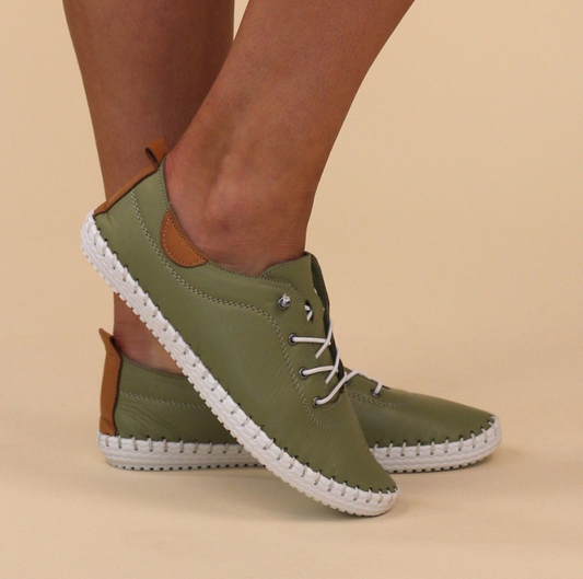 St Ives Khaki Plimsolls