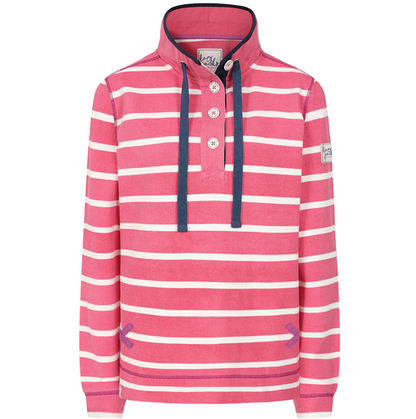 Pique Button Neck Sweatshirt