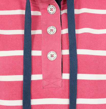 Pique Button Neck Sweatshirt