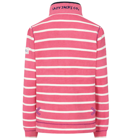 Pique Button Neck Sweatshirt