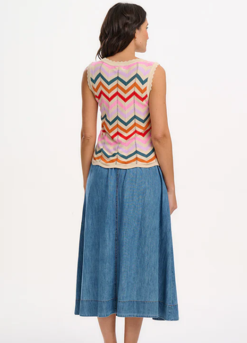 Rosy V-Neck Knit Vest