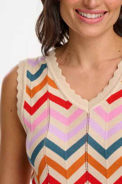 Rosy V-Neck Knit Vest