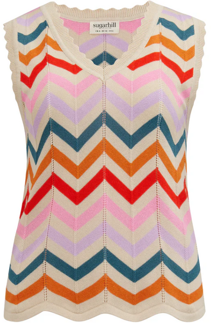 Rosy V-Neck Knit Vest