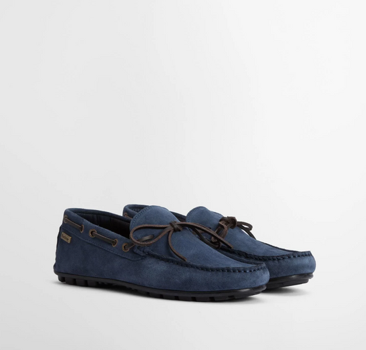 Barbour Courage Driving Shoes Blue Suede