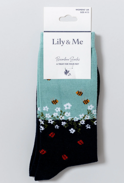 Hedgerow Socks and Keyring Giftbox