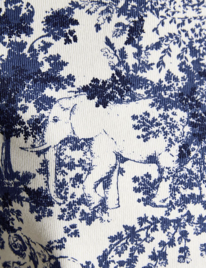 Harbour Navy Toile De Jouy Top