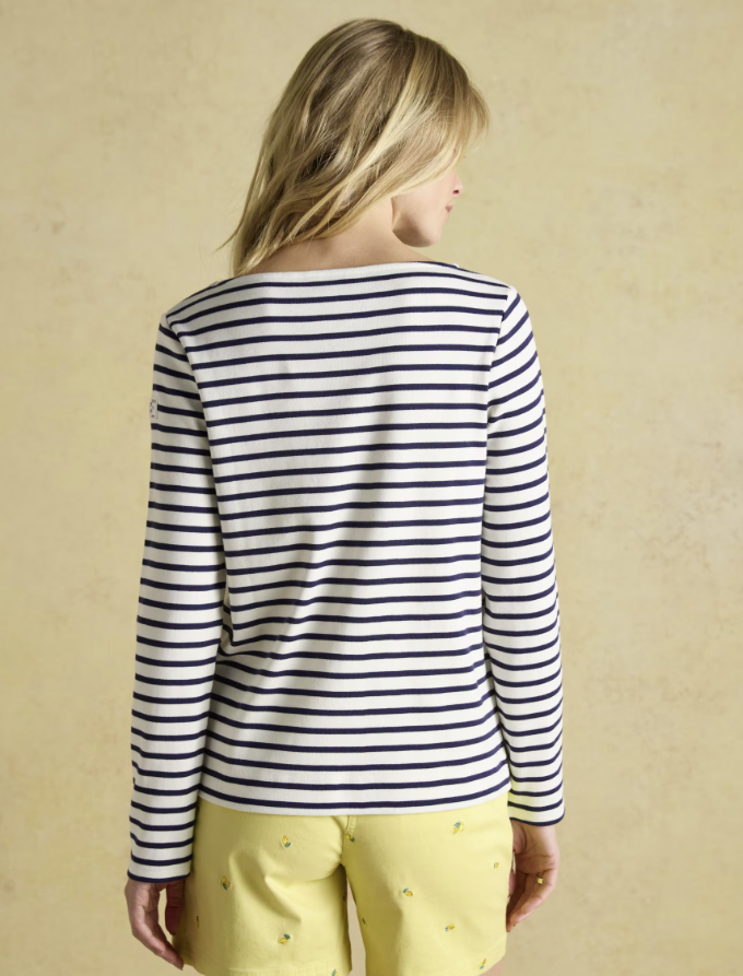 Harbour Cream & Navy Stripe Breton Top