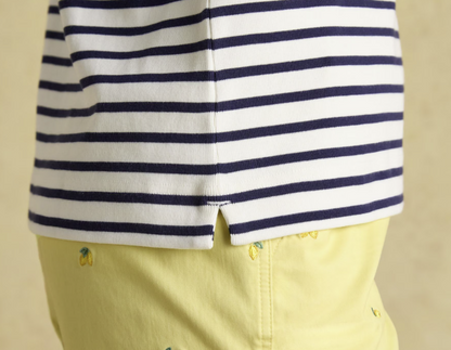 Harbour Cream & Navy Stripe Breton Top