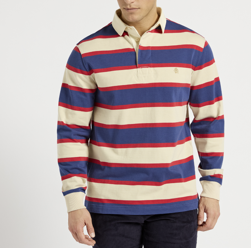 Blue & Cream Rugby Shirt