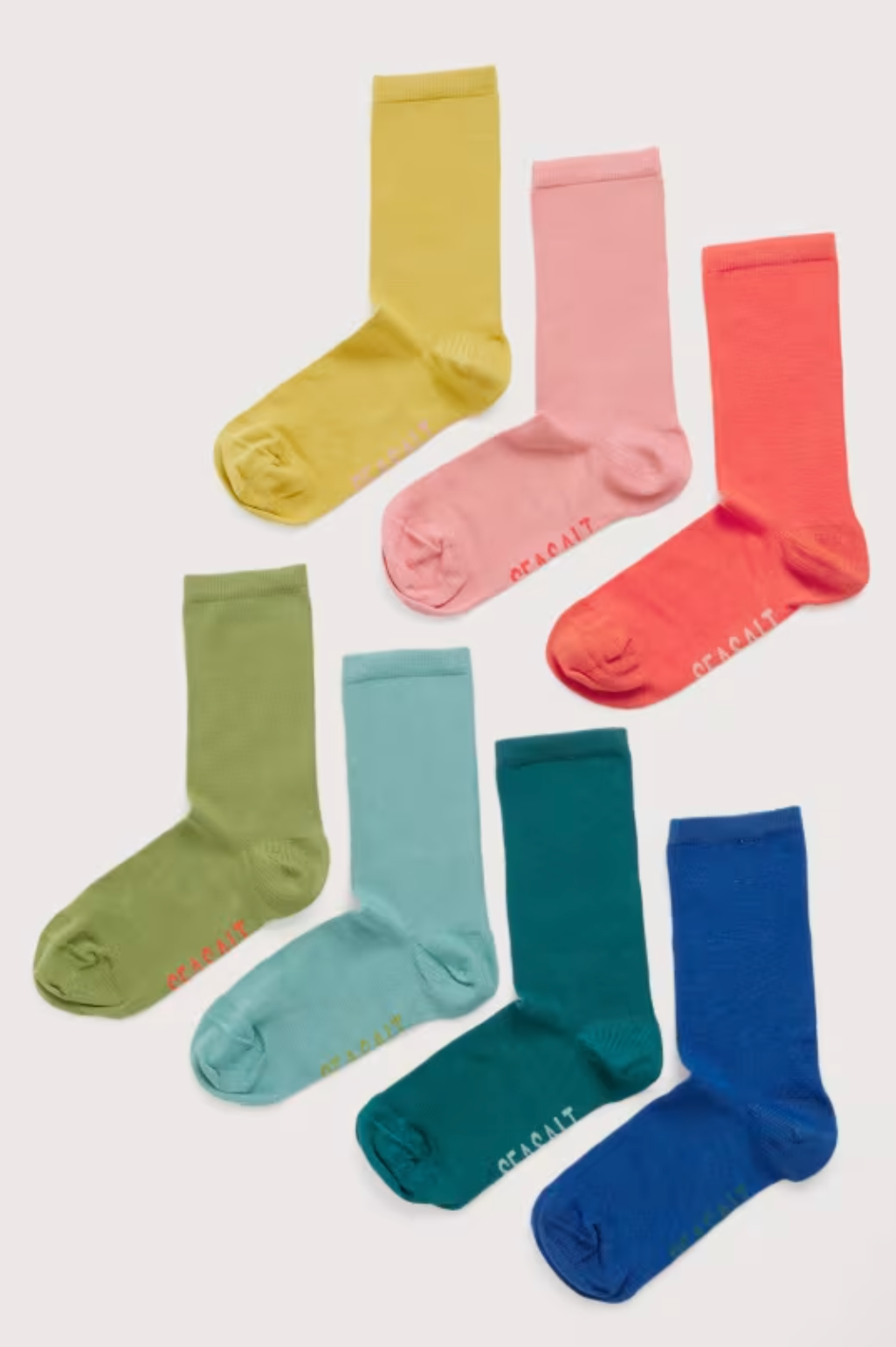 Gift Box of 7 Women's Arty Socks Plain