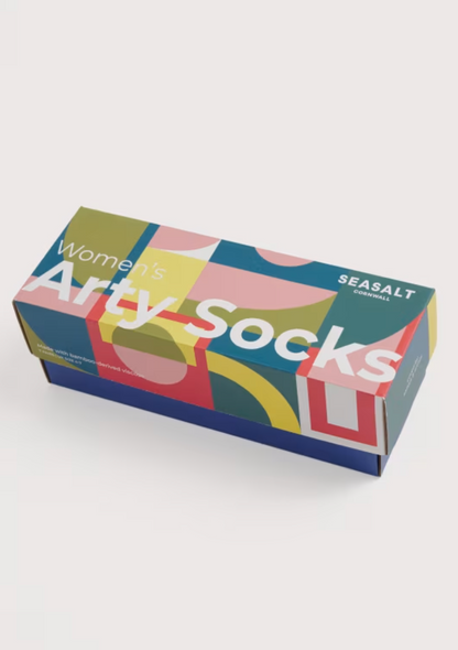 Gift Box of 7 Women's Arty Socks Plain