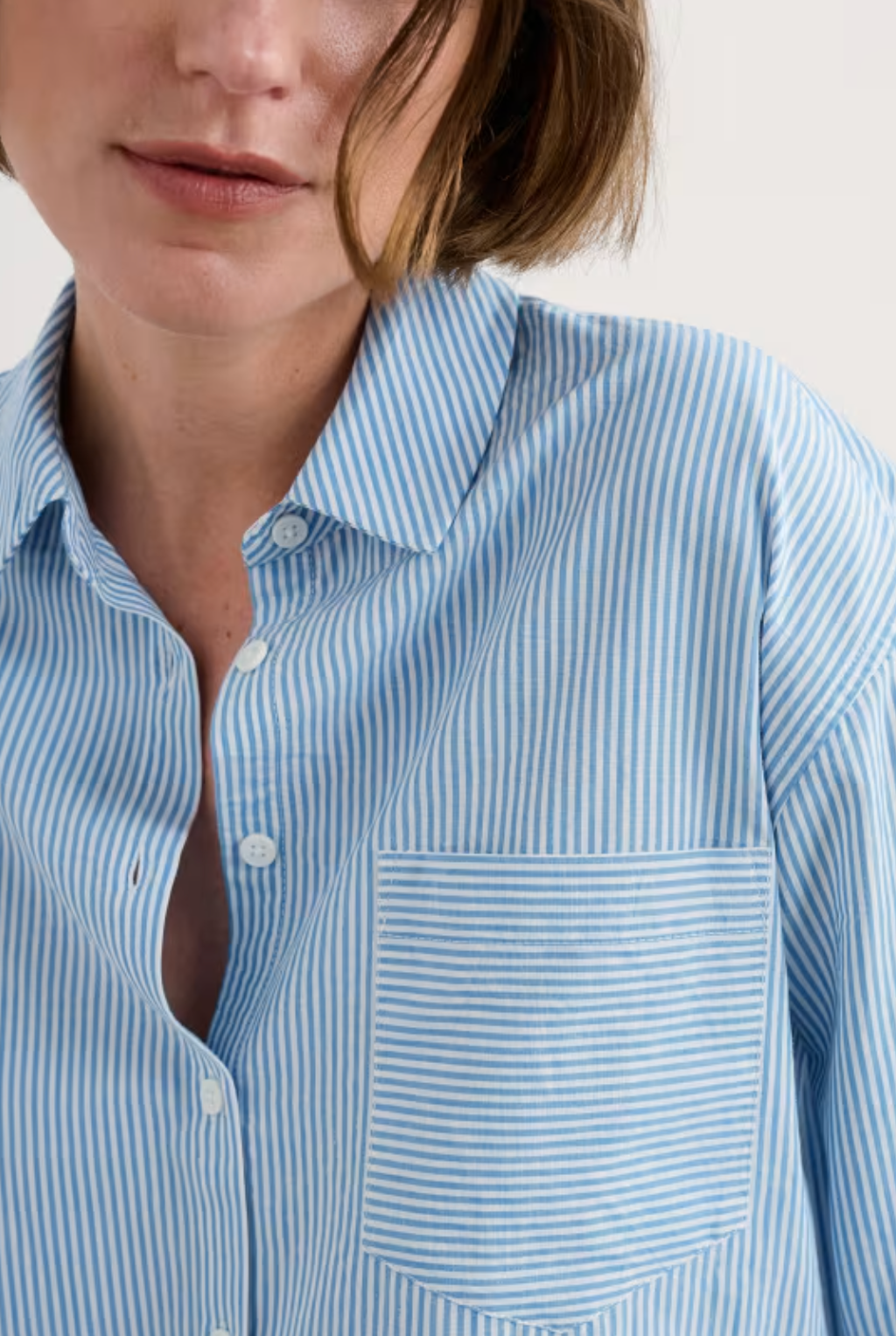 Sea Path Oversized Poplin Shirt