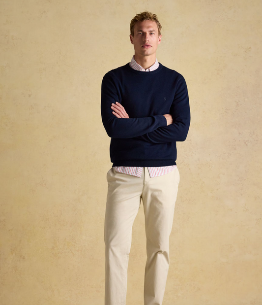 Joules Hillside Crew Knitted Jumper Navy