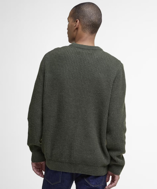 Barbour Cleveland Crew Neck Sweater Olive