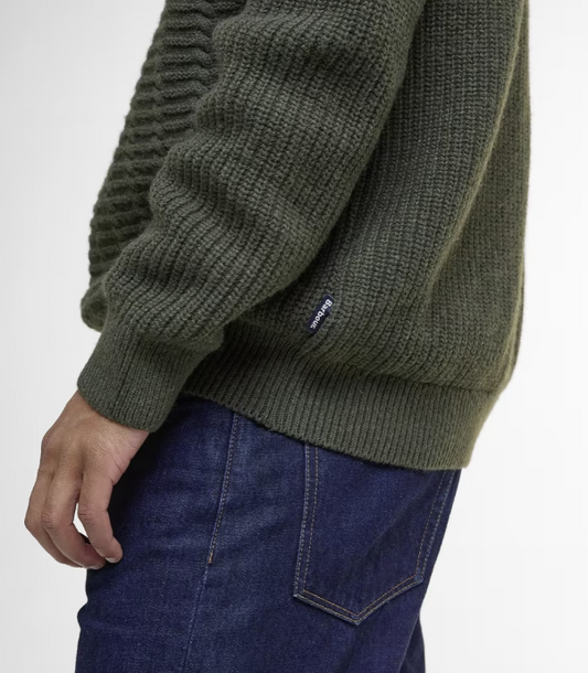 Barbour Cleveland Crew Neck Sweater Olive