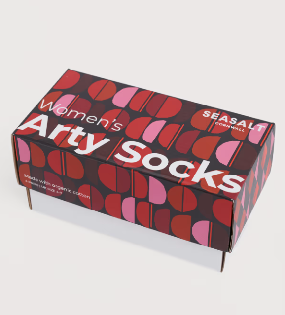 Gift Box of 4 Women's Arty Geometric Socks