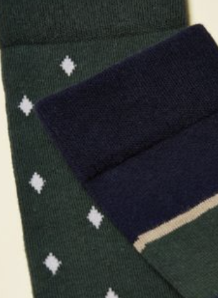 Kingsbury Multi Stripe 2 Pack Socks