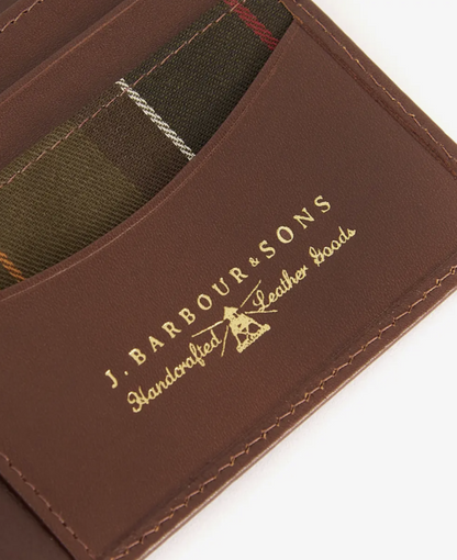 Barbour Colwell Leather Billfold Wallet Brown
