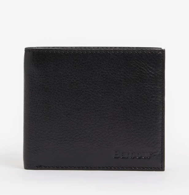 Barbour Colwell Leather Billfold Wallet Brown
