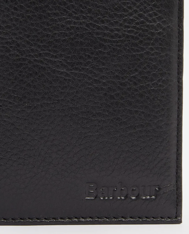 Barbour Colwell Leather Billfold Wallet Brown