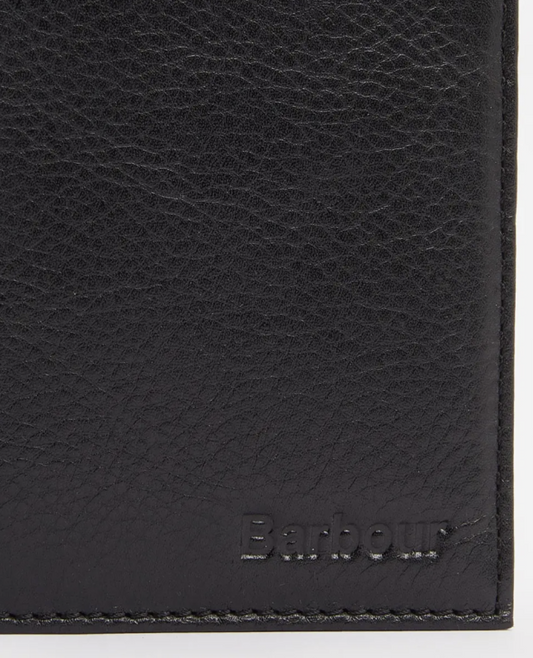 Barbour Colwell Leather Billfold Wallet Brown