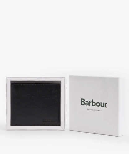 Barbour Colwell Leather Billfold Wallet Brown