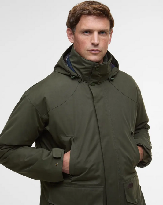 Barbour Farlam Waterproof Jacket Olive