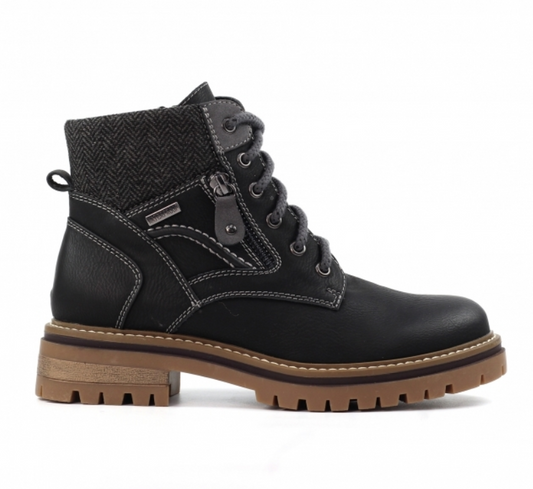 Caramel Black Waterproof Boots