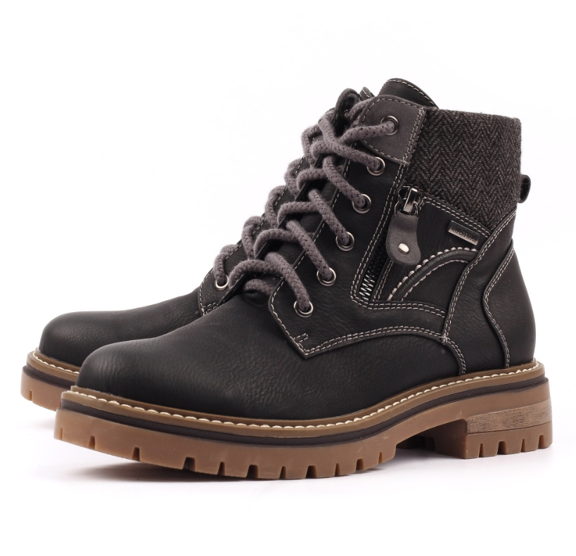 Caramel Black Waterproof Boots