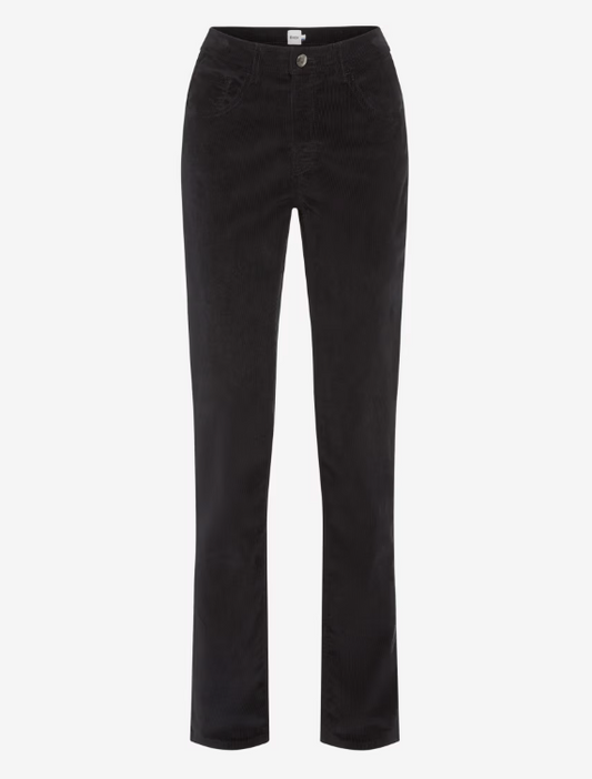 Brax Shakira Cord Trousers Black Regular & Short Length