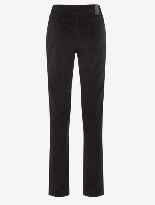 Brax Shakira Cord Trousers Black Regular & Short Length
