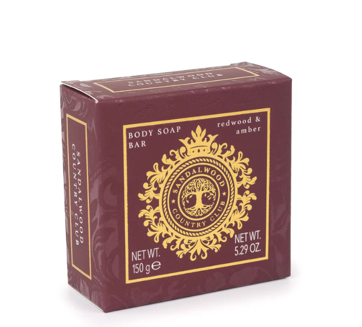 Sandalwood Country Club Redwood & Amber Soap Bar