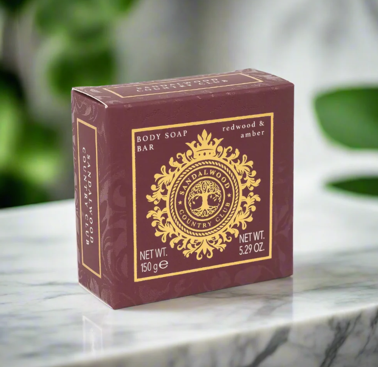 Sandalwood Country Club Redwood & Amber Soap Bar