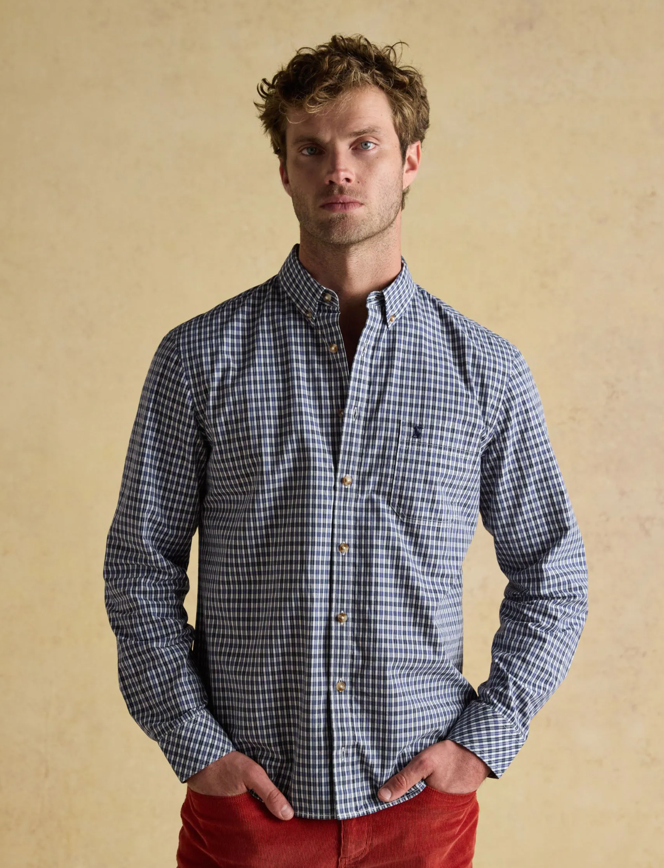 Poplin Blue Gingham Shirt
