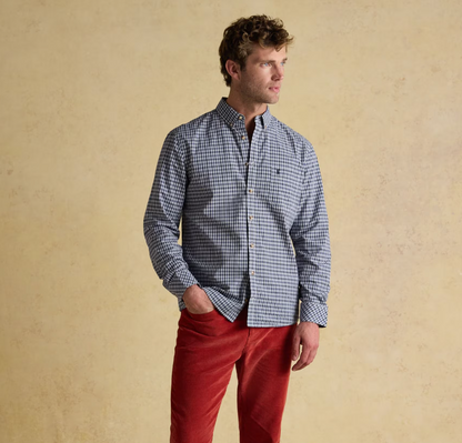 Poplin Blue Gingham Shirt