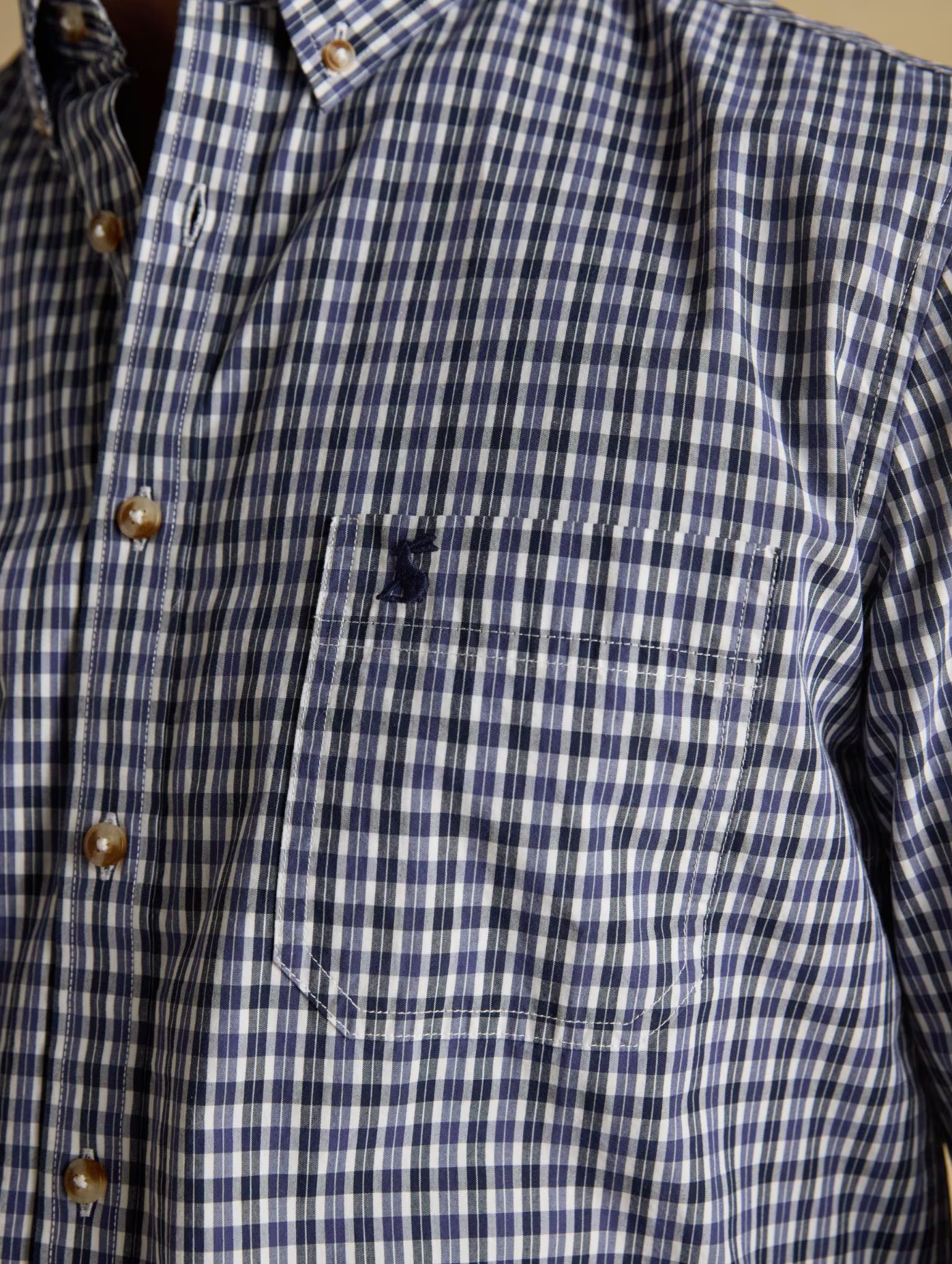Poplin Blue Gingham Shirt