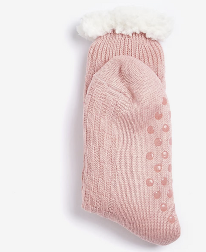 Cable Knit Lounge Socks