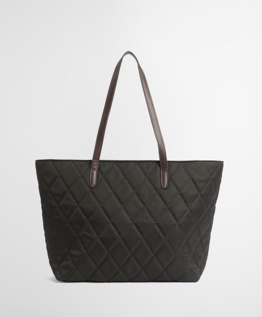 Barbour Quilted Tote Bag Olive
