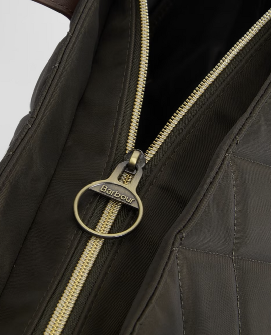 Barbour Quilted Tote Bag Olive