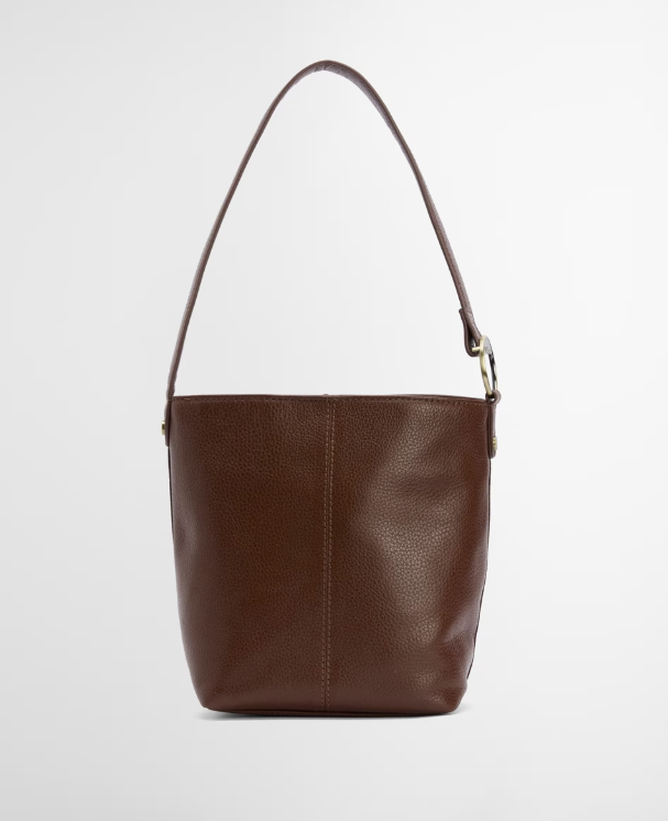 Cedar Leather Bucket Bag