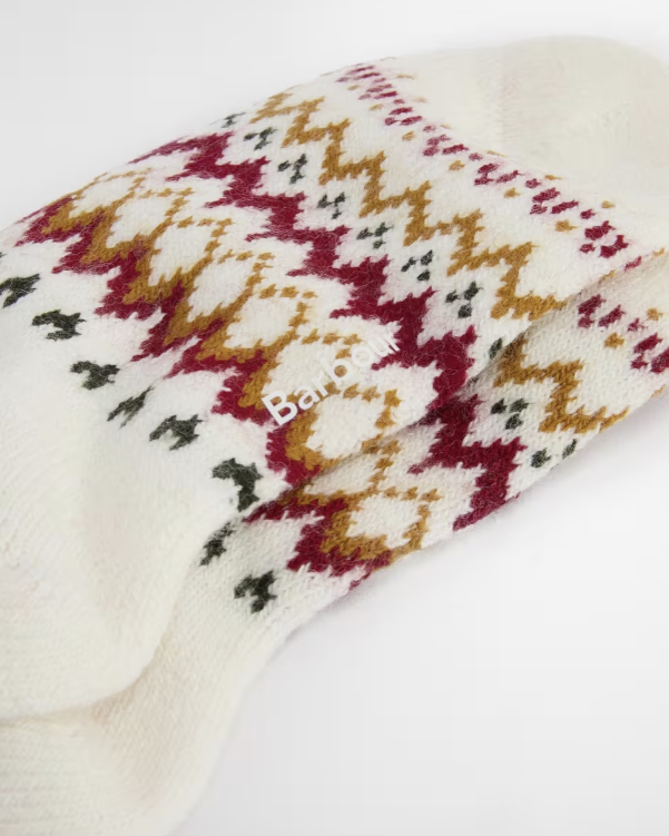 Barbour Kingsford Fair Isle Socks Cloud