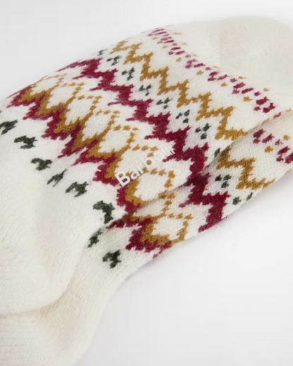 Barbour Kingsford Fair Isle Socks Cloud