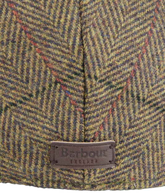 Barbour Wilkin Flat Cap Olive Herringbone