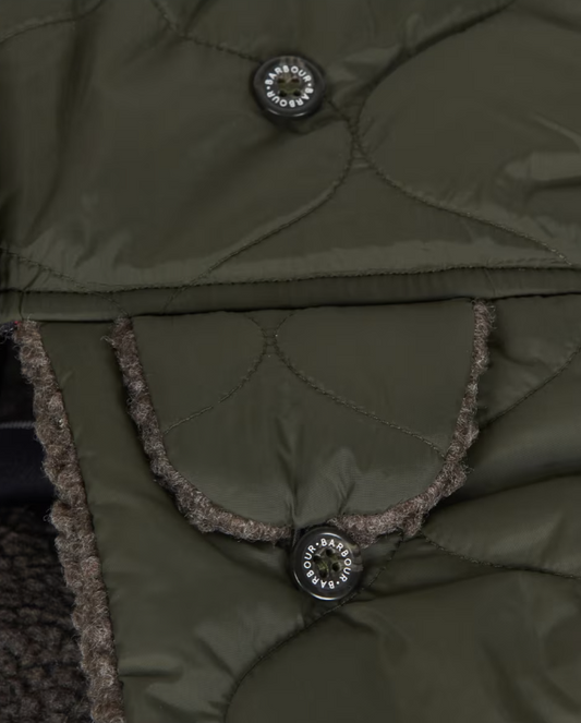 Barbour Sandbay Quilted Trapper Hat Olive