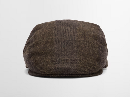 Barbour Deveron Tweed Flat Cap Coffee