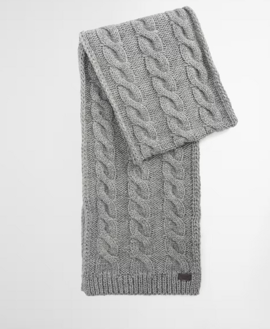 Barbour Jesmond Beanie & Scarf Set Grey