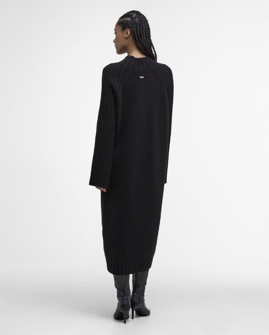Barbour Vera Knitted Midi Dress Black