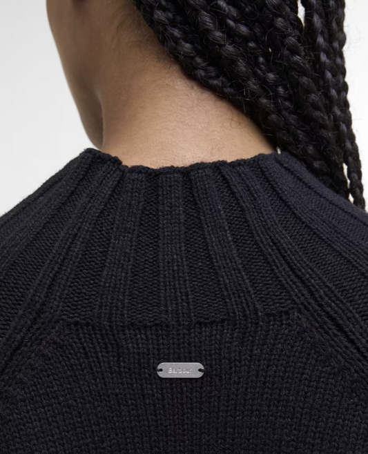 Barbour Vera Knitted Midi Dress Black