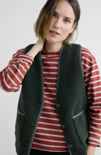 Well Wisher Borg Fleece Gilet