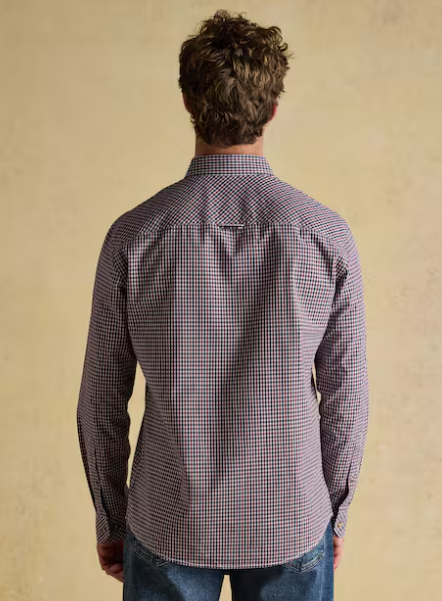 Poplin Burgundy Gingham Shirt